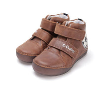 D.D.Step pantofi baieti cu talpa fluorescenta 25-30 Chocolate cu minge