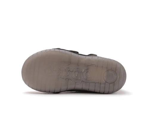 D.D.Step pantofi baieti cu talpa fluorescenta 25-30 Khaki cu minge