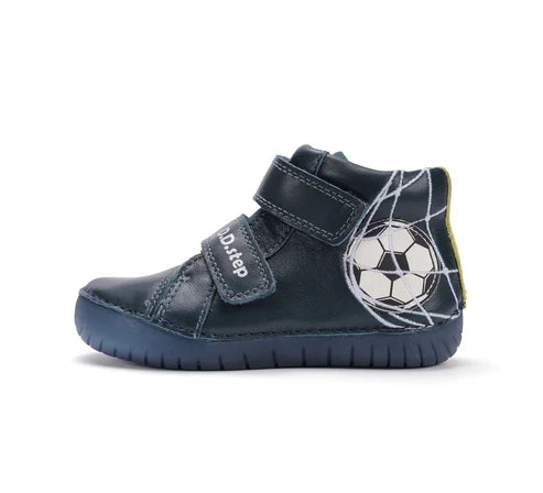 D.D.Step pantofi baieti cu talpa fluorescenta 25-30 Royal Blue cu minge