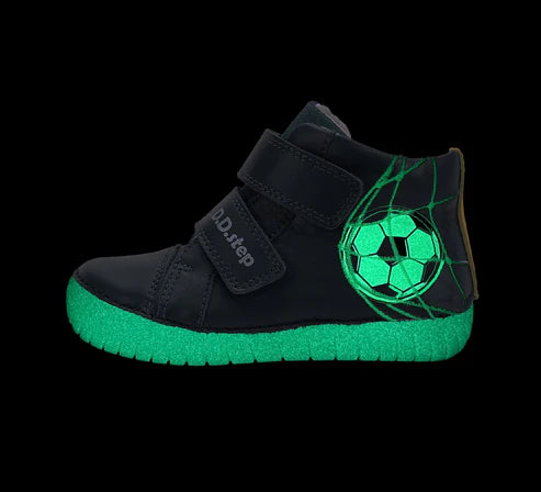 D.D.Step pantofi baieti cu talpa fluorescenta 25-30 Royal Blue cu minge