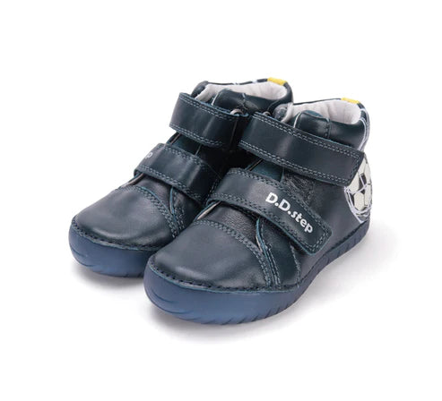 D.D.Step pantofi baieti cu talpa fluorescenta 25-30 Royal Blue cu minge Imagine principală a produsului