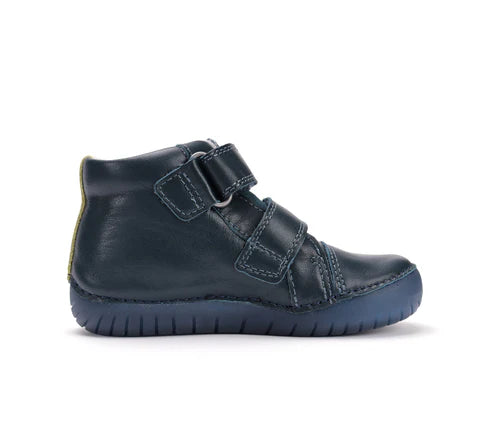 D.D.Step pantofi baieti cu talpa fluorescenta 25-30 Royal Blue cu minge