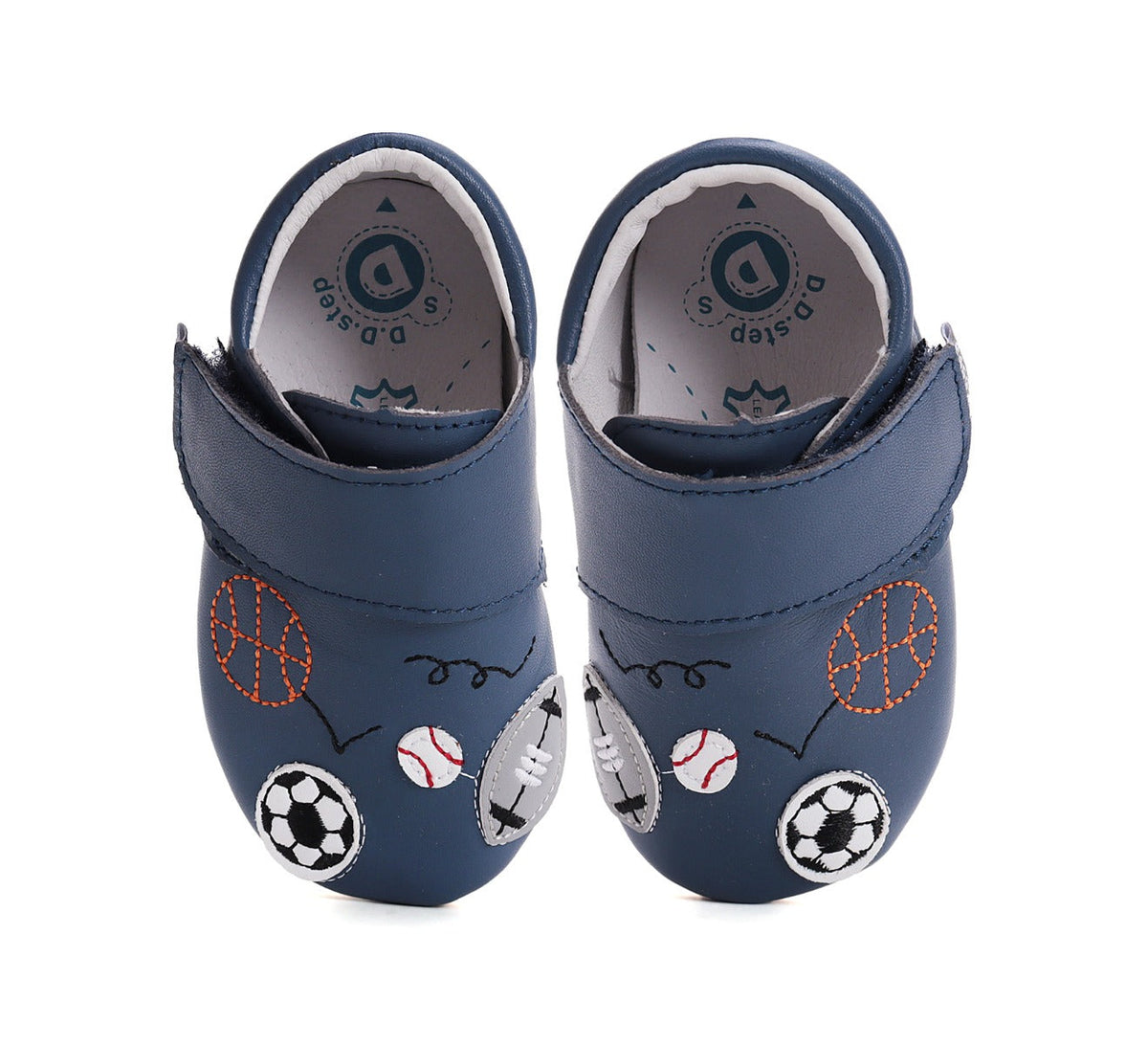 D.D.Step pantofi baieti cu talpa moale 18-23 Bermuda Blue cu mingi