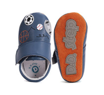 D.D.Step pantofi baieti cu talpa moale 18-23 Bermuda Blue cu mingi