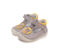 D.D.Step pantofi baieti decupati Barefoot 20-25 Dove grey cu arici