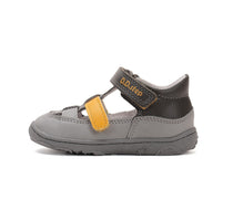 D.D.Step pantofi baieti decupati Barefoot 20-25 Grey cu portocaliu