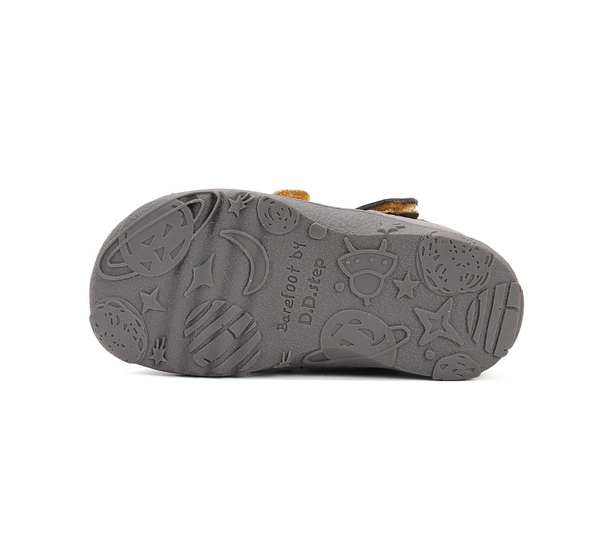 D.D.Step pantofi baieti decupati Barefoot 20-25 Grey cu portocaliu