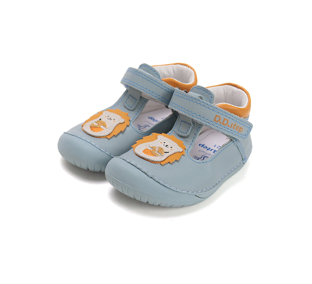 D.D.Step pantofi baieti decupati Barefoot 20-25 Oceanic cu arici