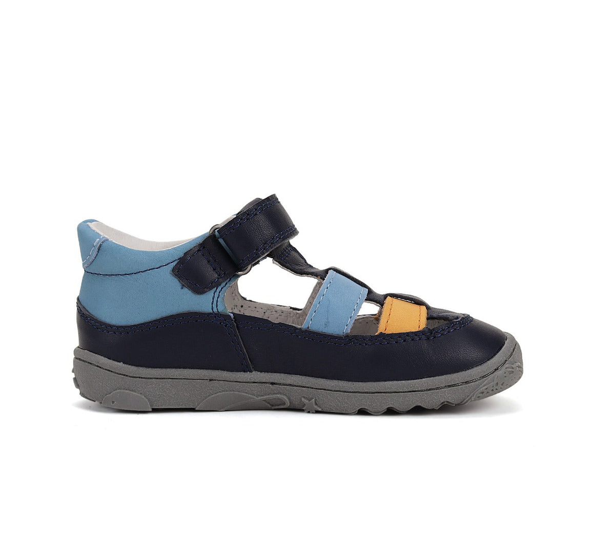D.D.Step pantofi baieti decupati Barefoot 20-25 Sky Blue cu albastru