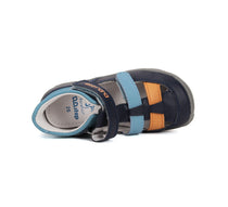 D.D.Step pantofi baieti decupati Barefoot 20-25 Sky Blue cu albastru