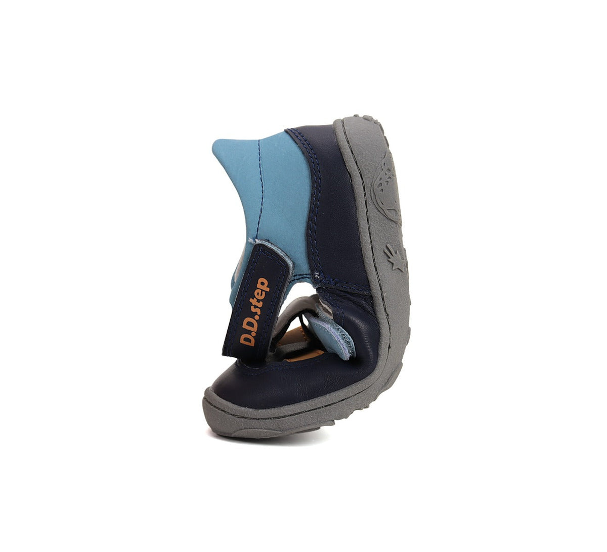 D.D.Step pantofi baieti decupati Barefoot 20-25 Sky Blue cu albastru
