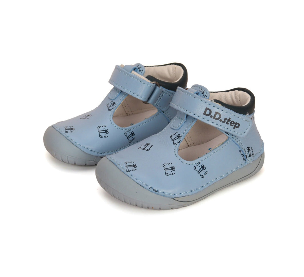 D.D.Step pantofi baieti decupati Barefoot 20-25, Sky Blue