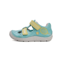 D.D.Step pantofi baieti decupati Barefoot 22-33 Turquise tenis