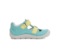 D.D.Step pantofi baieti decupati Barefoot 22-33 Turquise tenis