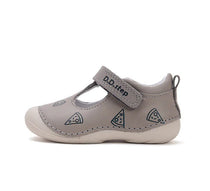 D.D.Step pantofi baieti deschisi 19-24 Grey cu pizza