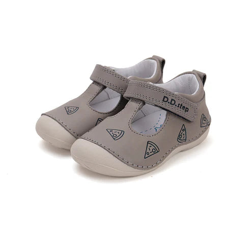 D.D.Step pantofi baieti deschisi 19-24 Grey cu pizza Imagine principală a produsului