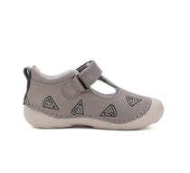 D.D.Step pantofi baieti deschisi 19-24 Grey cu pizza