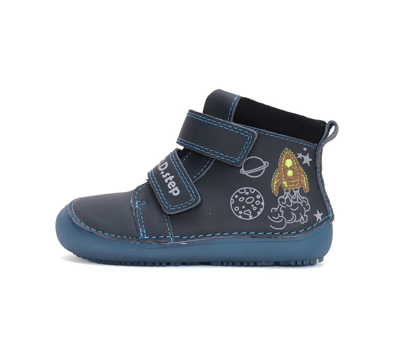 D.D.Step pantofi baieti fluorescenti Barefoot 25-30 Royal Blue cu naveta Imagine secundară a produsului