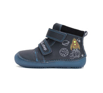D.D.Step pantofi baieti fluorescenti Barefoot 25-30 Royal Blue cu naveta