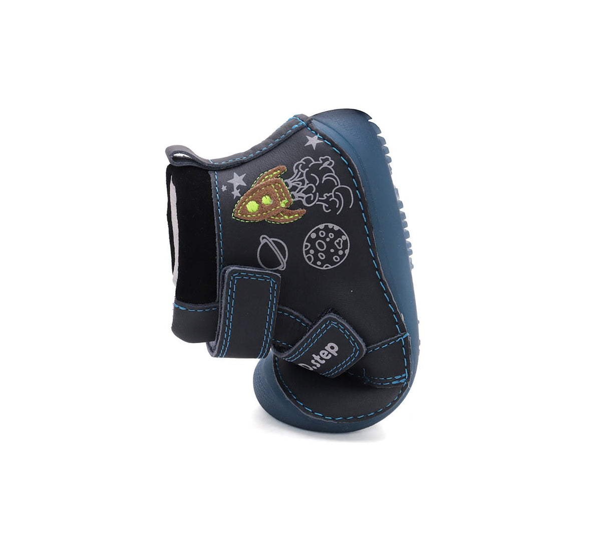 D.D.Step pantofi baieti fluorescenti Barefoot 25-30 Royal Blue cu naveta