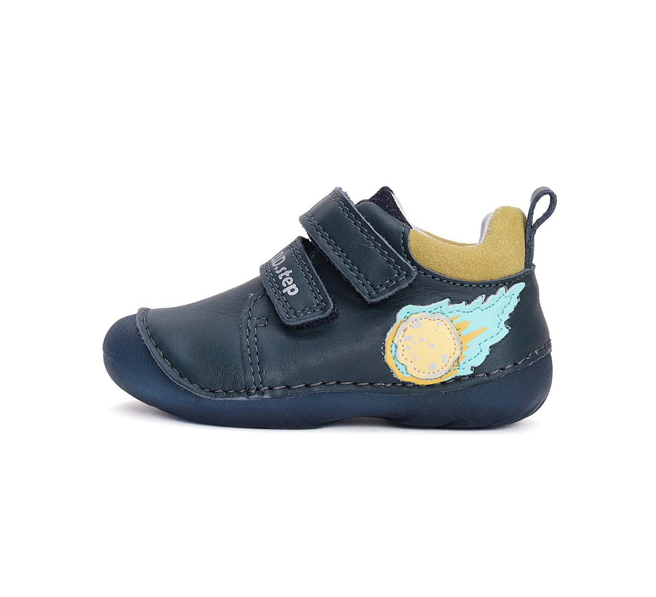 D.D.Step pantofi baieti fluorescenti Primii Pasi 18-24, Royal Blue cu meteorit Imagine secundară a produsului