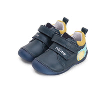 D.D.Step pantofi baieti fluorescenti Primii Pasi 18-24, Royal Blue cu meteorit