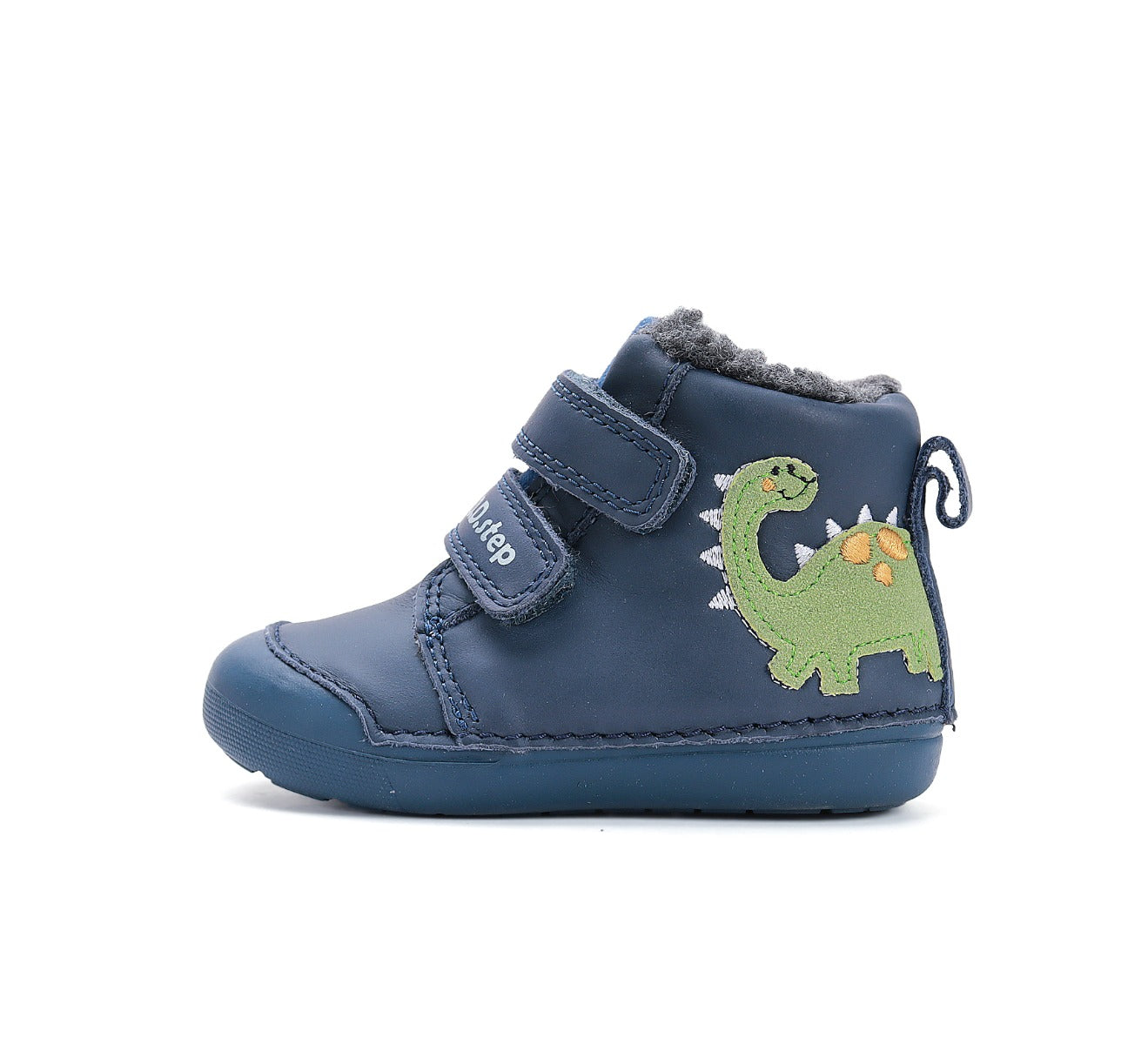 D.D.Step pantofi baieti imblaniti Primii Pasi 20-25 Bermuda Blue cu dino Imagine secundară a produsului