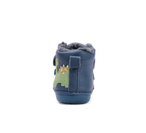 D.D.Step pantofi baieti imblaniti Primii Pasi 20-25 Bermuda Blue cu dino