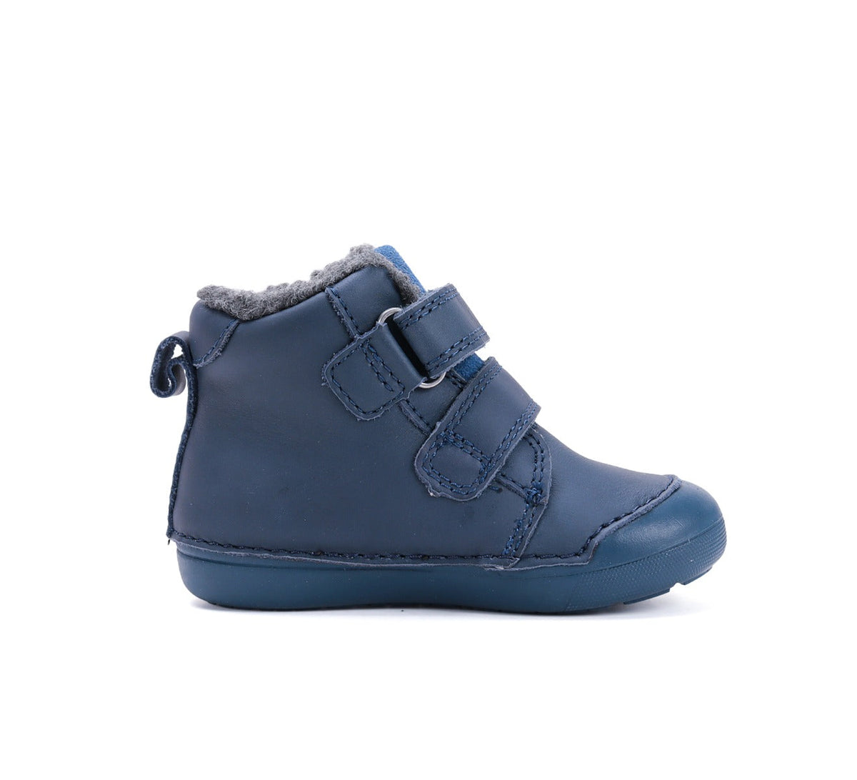 D.D.Step pantofi baieti imblaniti Primii Pasi 20-25 Bermuda Blue cu dino