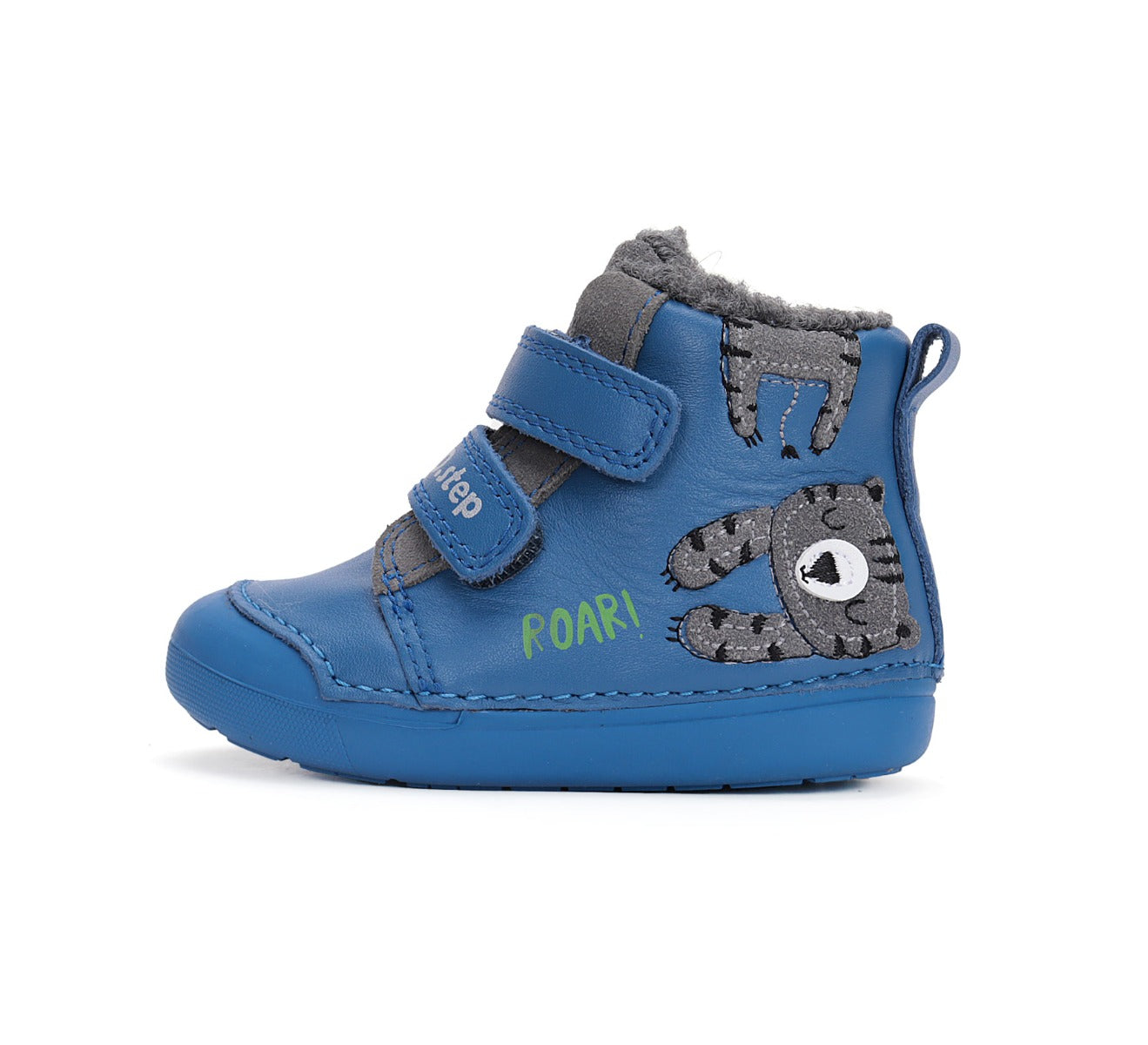 D.D.Step pantofi baieti imblaniti Primii Pasi 20-25 Bermuda Blue cu tigru Imagine secundară a produsului