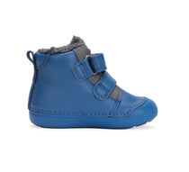 D.D.Step pantofi baieti imblaniti Primii Pasi 20-25 Bermuda Blue cu tigru