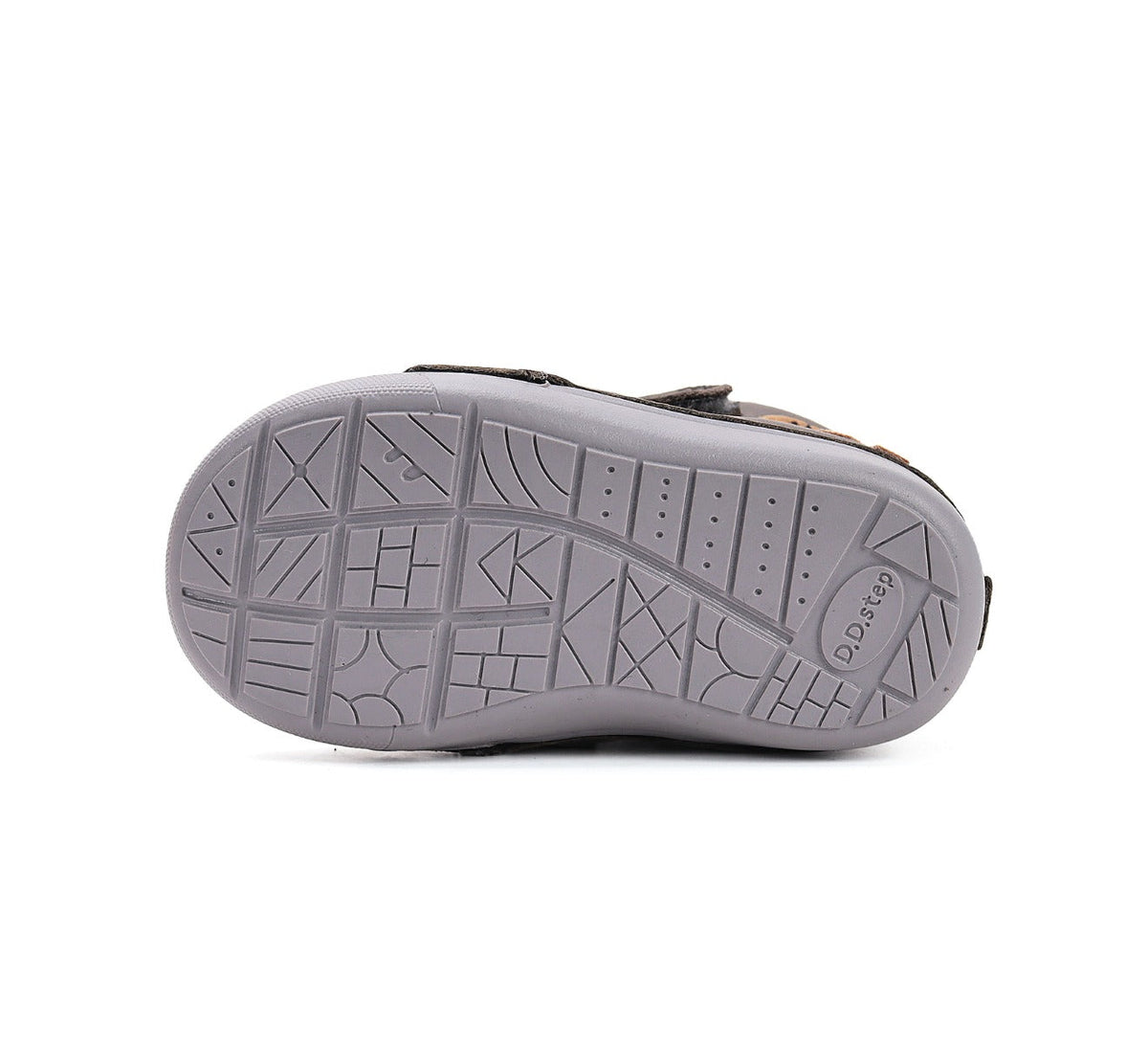 D.D.Step pantofi baieti imblaniti Primii Pasi 20-25 Khaki cu dino