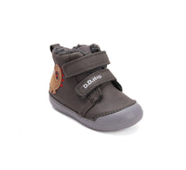 D.D.Step pantofi baieti imblaniti Primii Pasi 20-25 Khaki cu dino