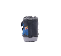 D.D.Step pantofi baieti imblaniti Primii Pasi 20-25 Royal Blue cu dino