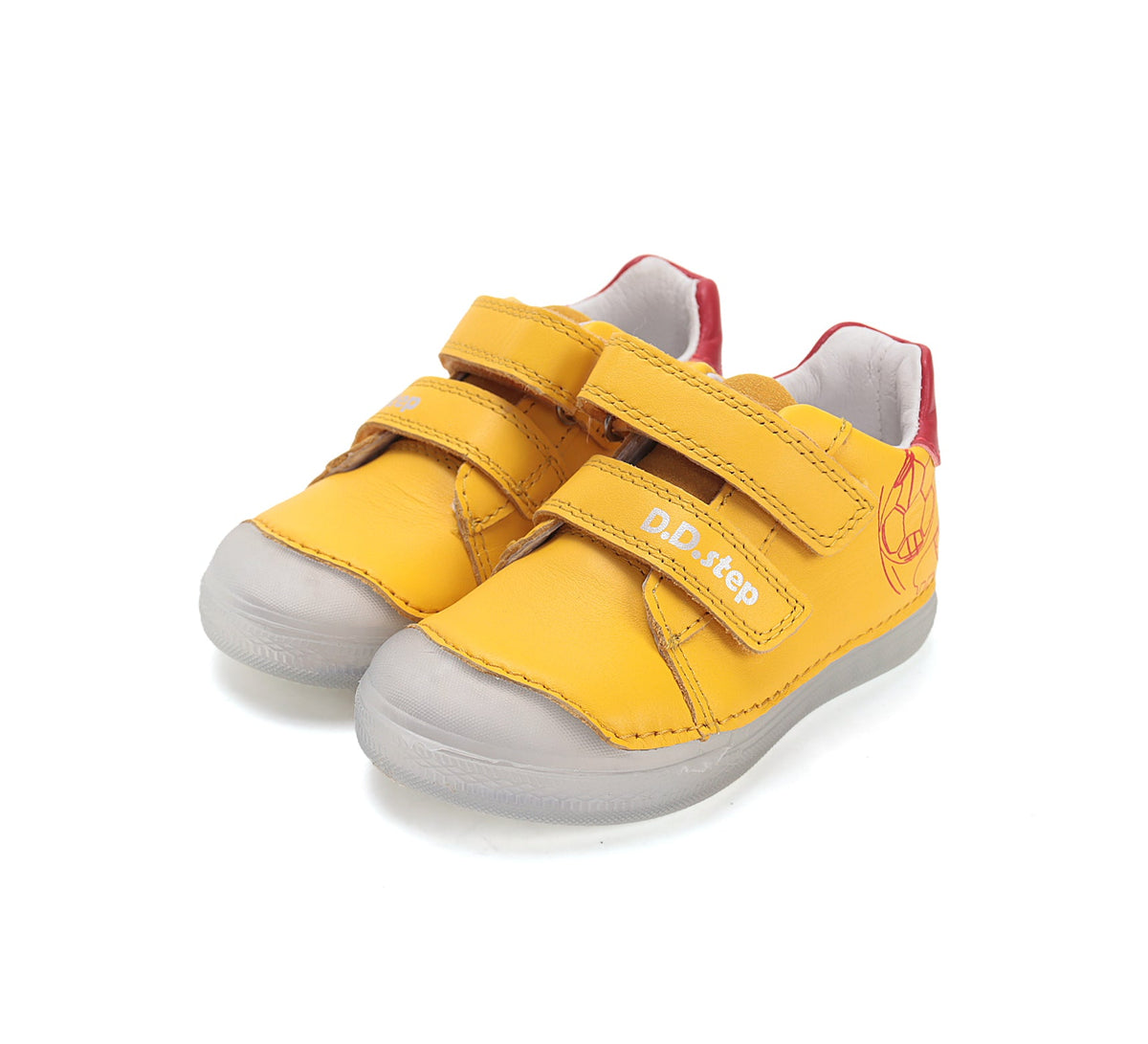 D.D.Step pantofi baieti piele 25-30 Lemon fotbal