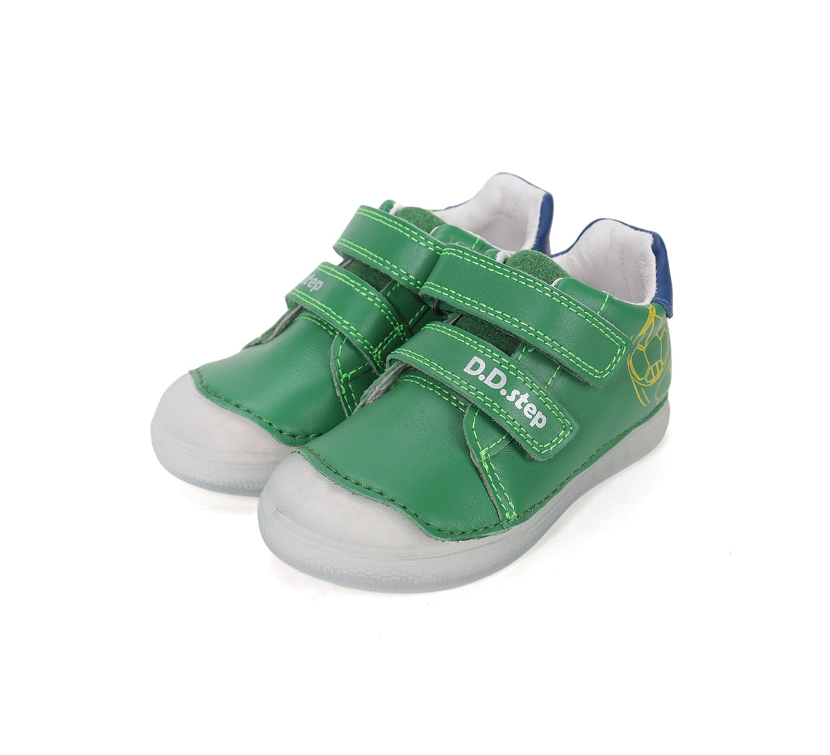 D.D.Step pantofi baieti piele 25-30 Moss Green fotbal