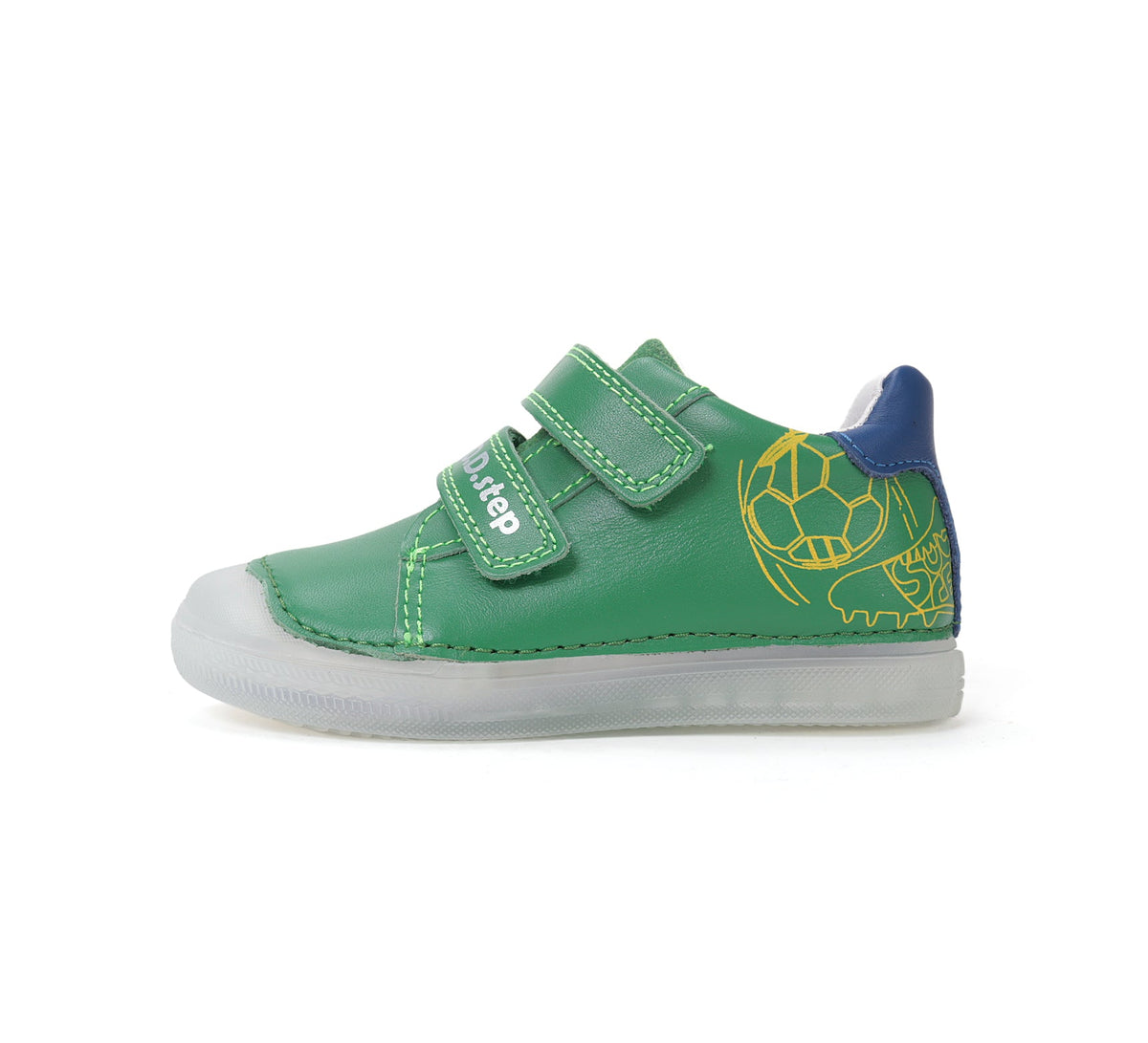 D.D.Step pantofi baieti piele 25-30 Moss Green fotbal