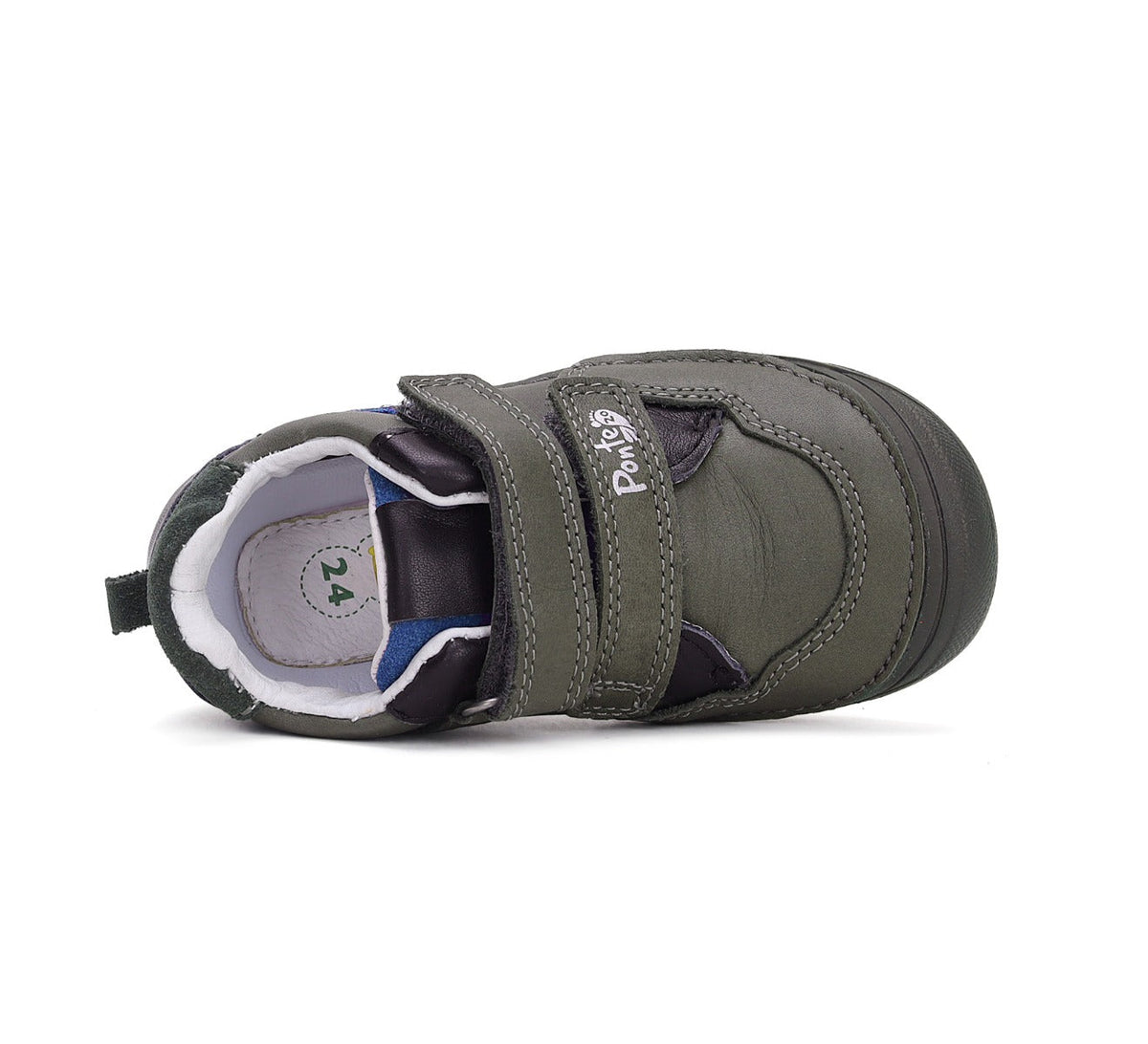 D.D.Step pantofi baieti Ponte20 supinati 24-29 Khaki cu dungi
