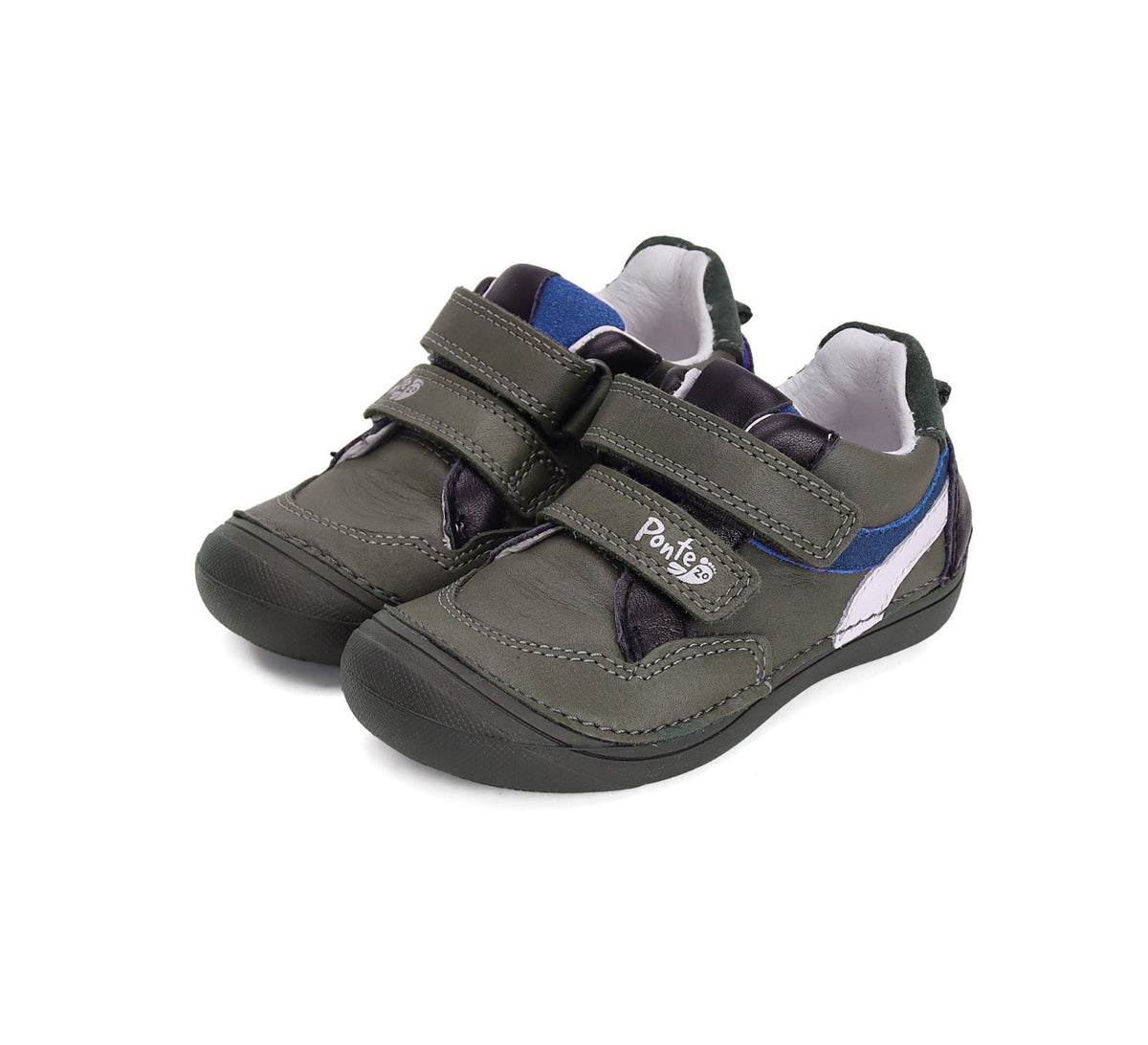 D.D.Step pantofi baieti Ponte20 supinati 24-29 Khaki cu dungi