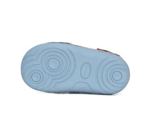 D.D.Step pantofi baieti Primii pasi 18-24 Sky Blue cu dino