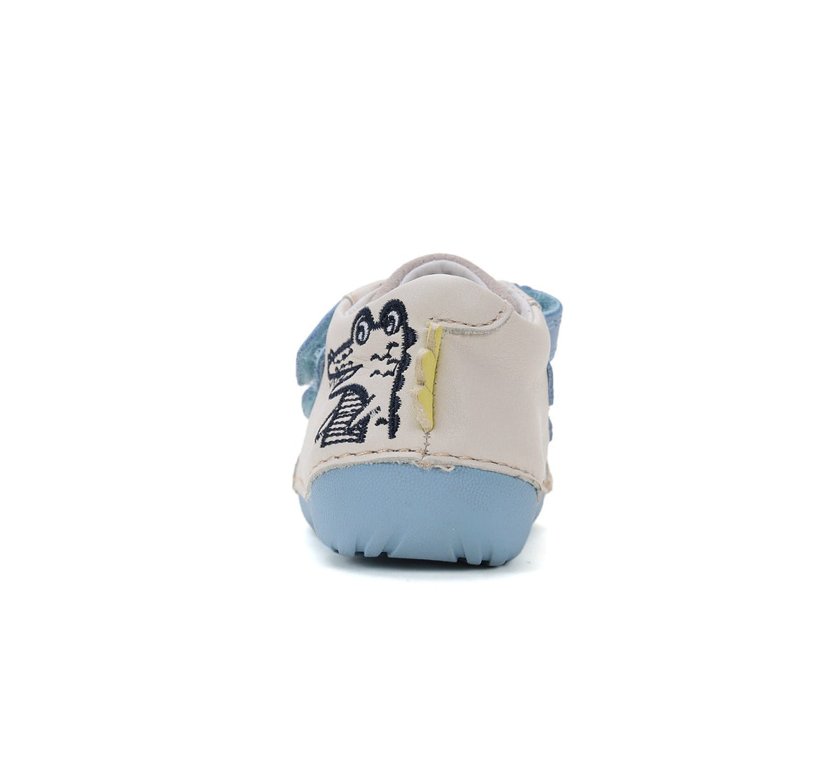 D.D.Step pantofi baieti Primii Pasi 18-24 White cu crocodil