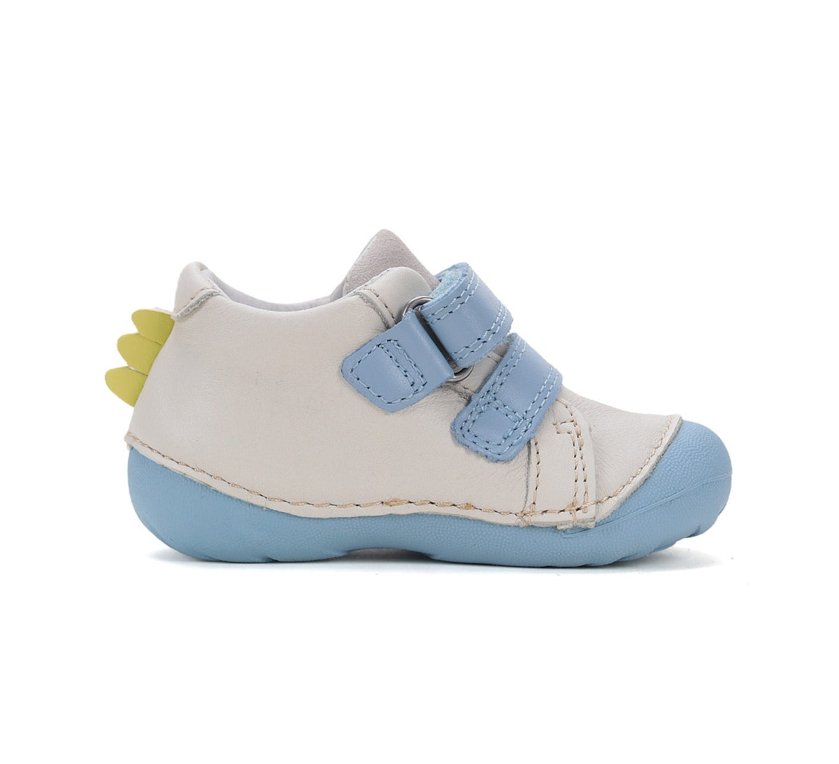 D.D.Step pantofi baieti Primii Pasi 18-24 White cu crocodil
