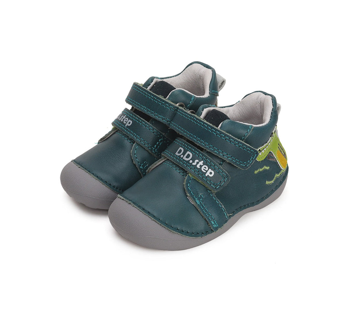 D.D.Step pantofi baieti Primii Pasi 19-24, Calypso Sky cu crocodil