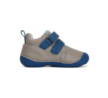 D.D.Step pantofi baieti Primii pasi 19-24 Grey cu albastru