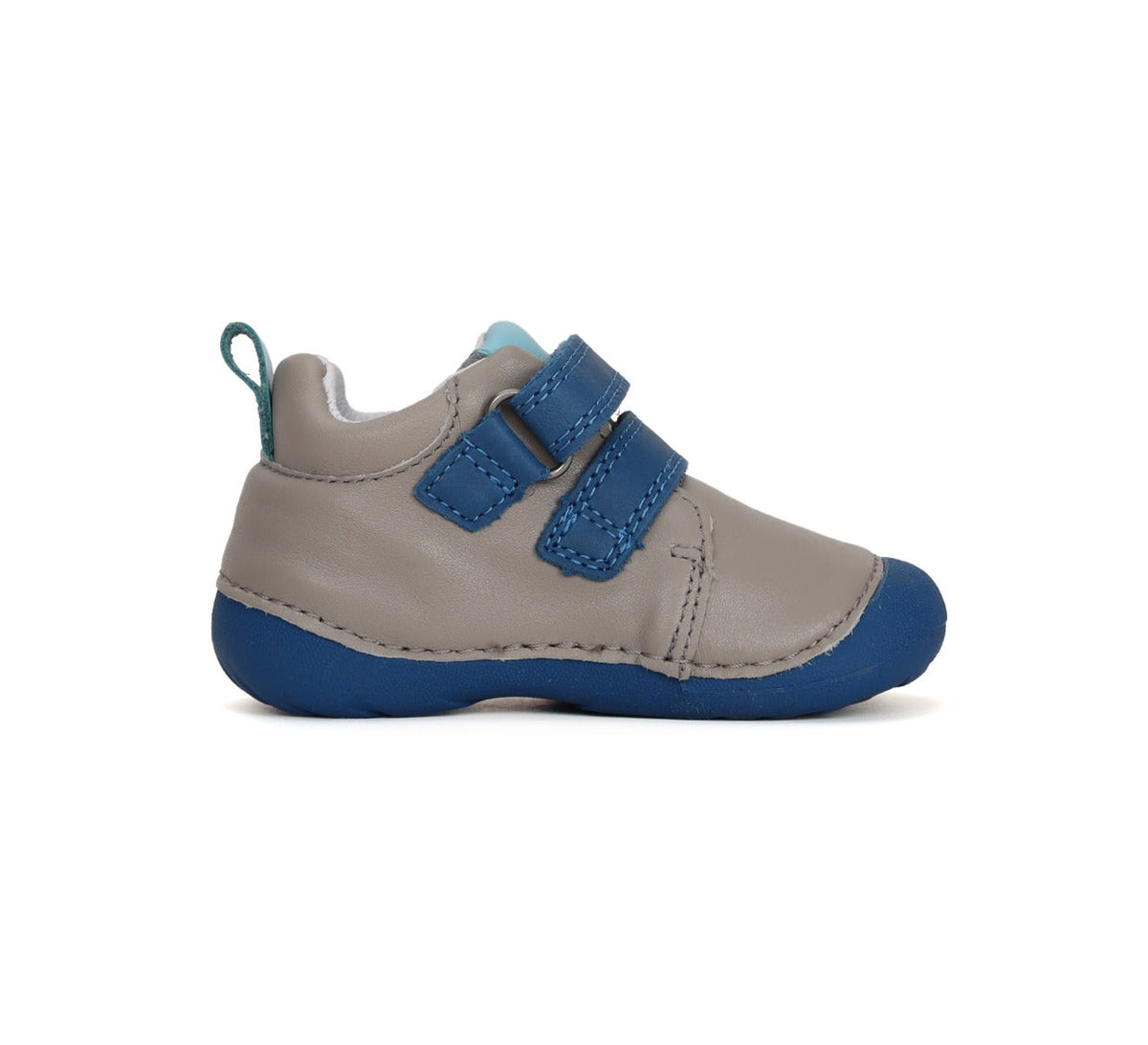 D.D.Step pantofi baieti Primii pasi 19-24 Grey cu albastru