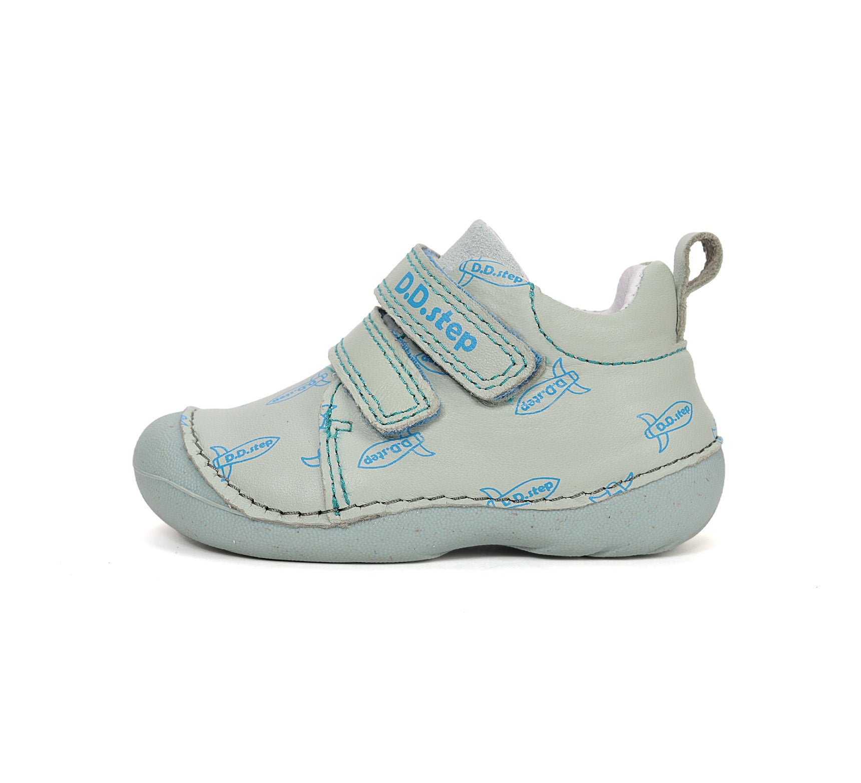 D.D.Step pantofi baieti Primii pasi 19-24 Moss Green cu navete Imagine secundară a produsului