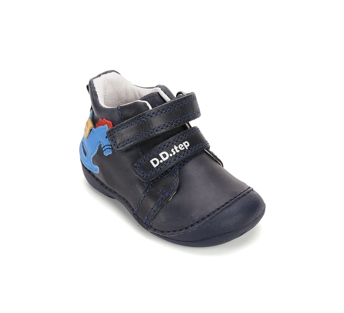 D.D.Step pantofi baieti Primii Pasi 19-24 Royal Blue cu calut