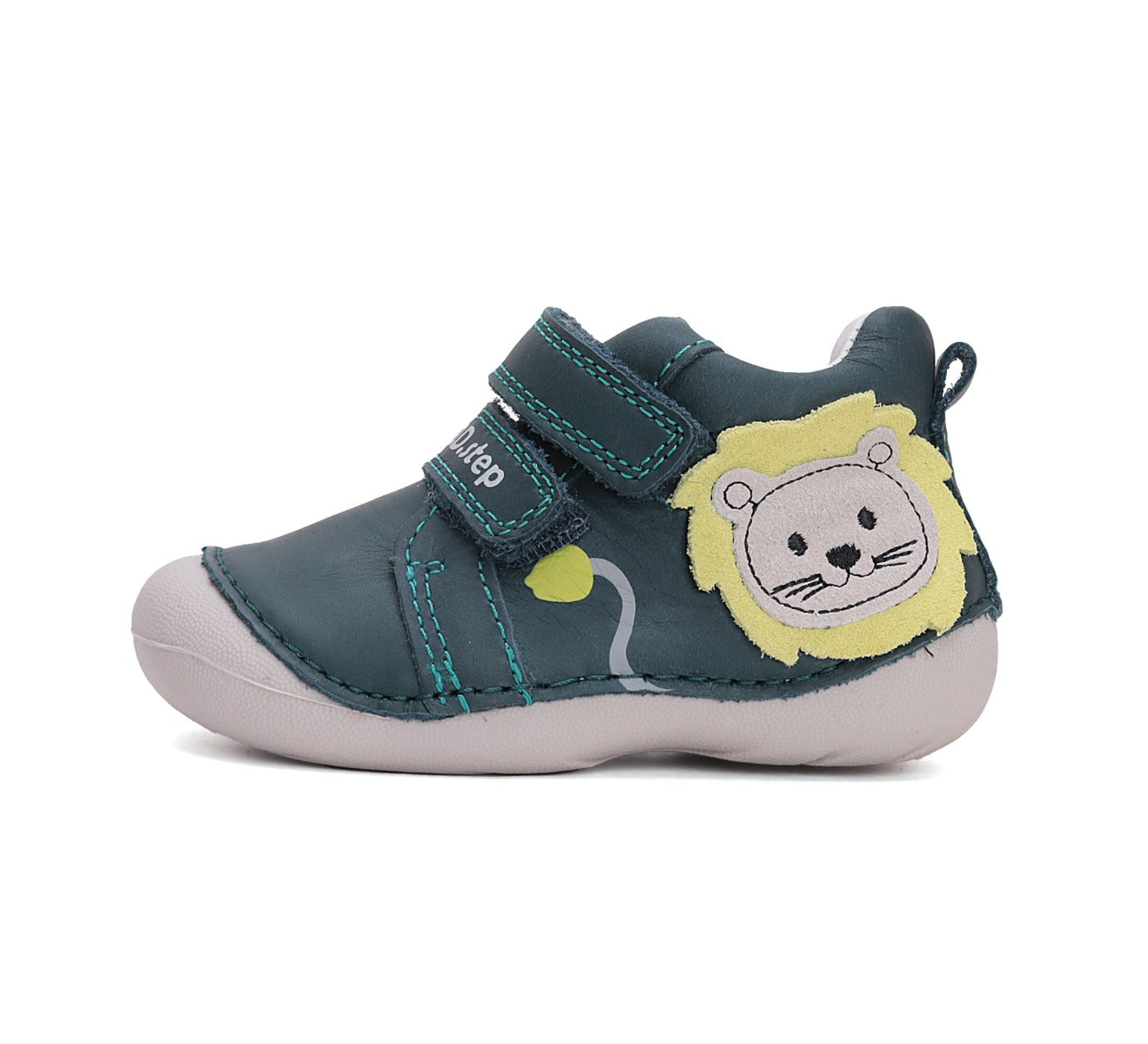 D.D.Step pantofi baieti Primii Pasi 18-24 Royal Blue cu leu Imagine secundară a produsului