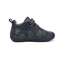 D.D.Step pantofi baieti Primii pasi 19-24 Royal Blue cu vapoare