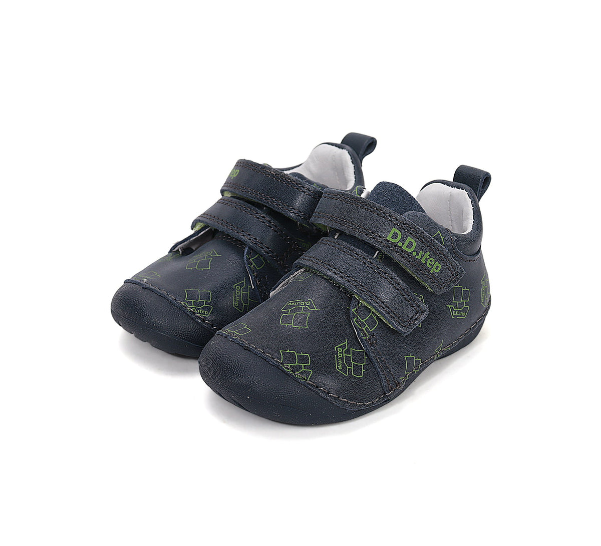 D.D.Step pantofi baieti Primii pasi 19-24 Royal Blue cu vapoare Imagine principală a produsului